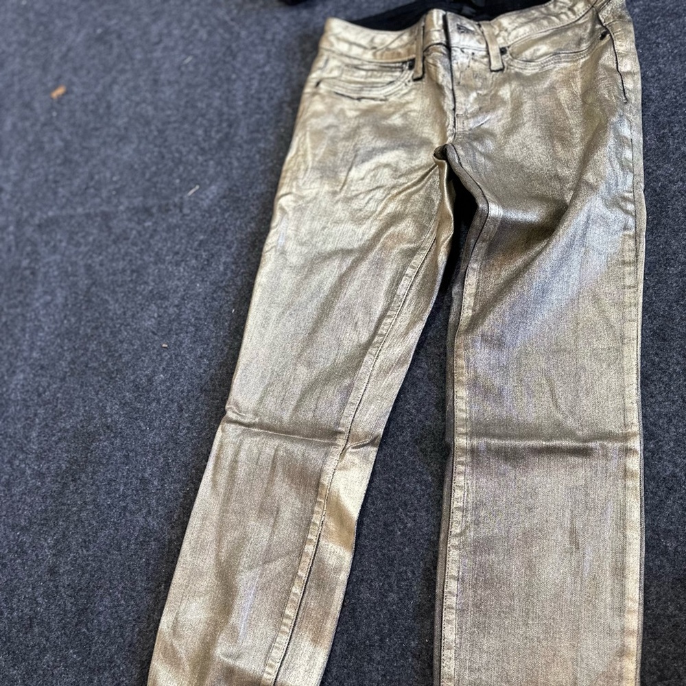 5 for the price of 1 - Bebe, Armani, etc  Shiny Gold Denim Pants
